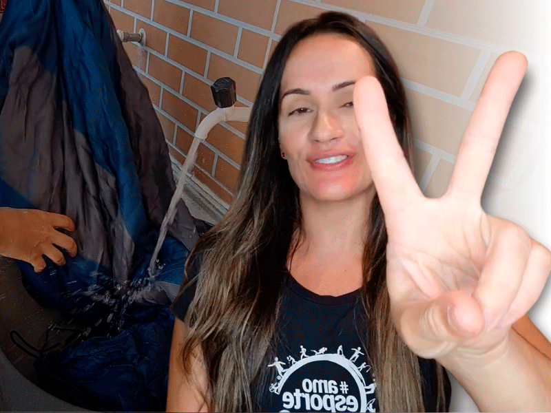 Como lavar o saco de dormir